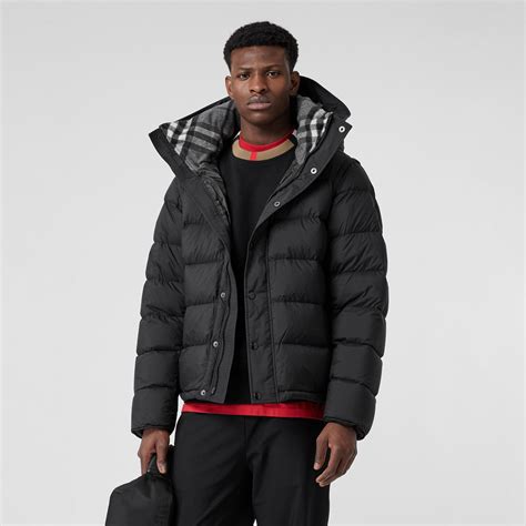 burberry men's puffer vest|detachable sleeve hooded puffer jacket.